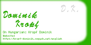 dominik kropf business card